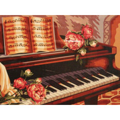 Klavier mit Pomponettenblumen- Von 21,48 €