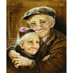Glückliches älteres Paar, das umarmt- Von 13,08 €