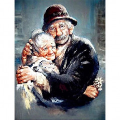 Älteres Paar in den Armen verliebt- Von 13,08 €