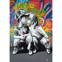 Graffiti Kuss Liebe Kinder- Von 20,28 €