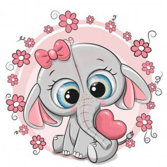 Baby Elefant rosa Blumen- Von 14,28 €