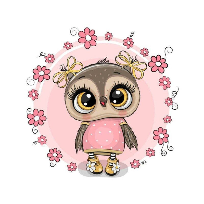 Baby Owls Pink Flowers- Von 14,28 €