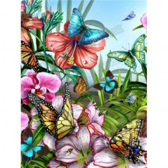 Blumen und Schmetterling 3D Farbe L- Von 16,90 €