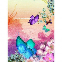 Blumen und Schmetterling 3D Farbe M- Von 16,90 €