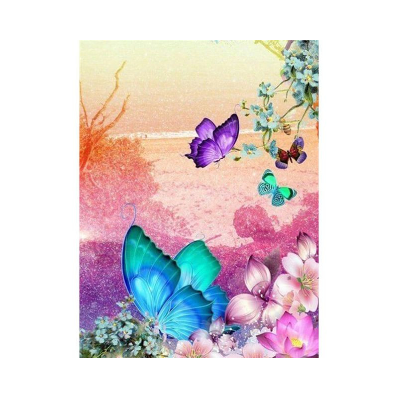 Blumen und Schmetterling 3D Farbe M- Von 16,90 €